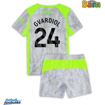 Manchester City Josko Gvardiol #24 Tredjedraktsett Barn 2025-26 Kortermet (+ Korte bukser)